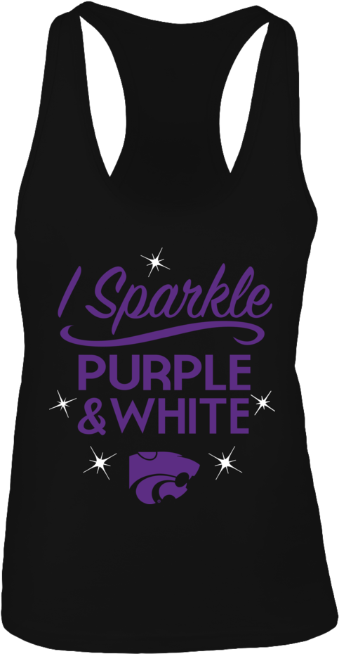 I Sparkle Purple & White Kansas State Wildcats Shirt (1000x1000), Png Download