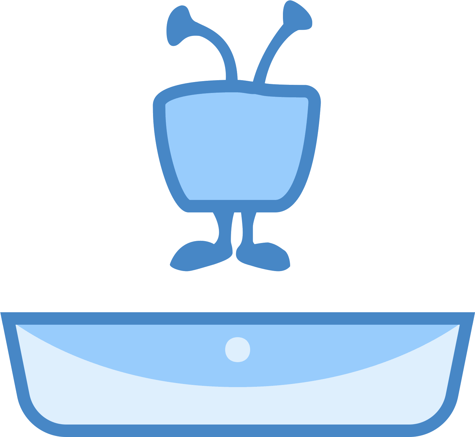 This Looks Like A Television With Two Feet And Two (1600x1600), Png Download