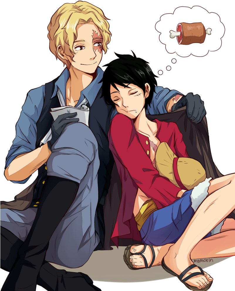 One Piece, Sabo X Luffy, Sabolu（*´▽｀*） (800x1030), Png Download