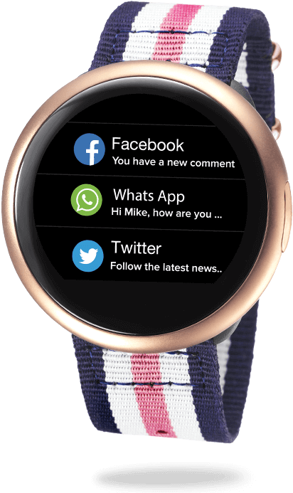 Smartwatch With Circular Color Touchscreen And Heart-rate (760x760), Png Download