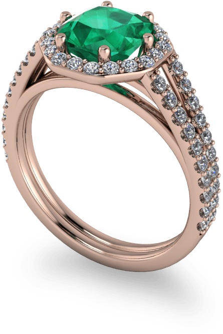 Vintage Rose Gold Diamond Rings Vintage Engagement (800x800), Png Download