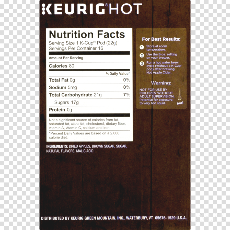 Nutrition Facts Clipart Coffee Cafe Keurig (900x900), Png Download