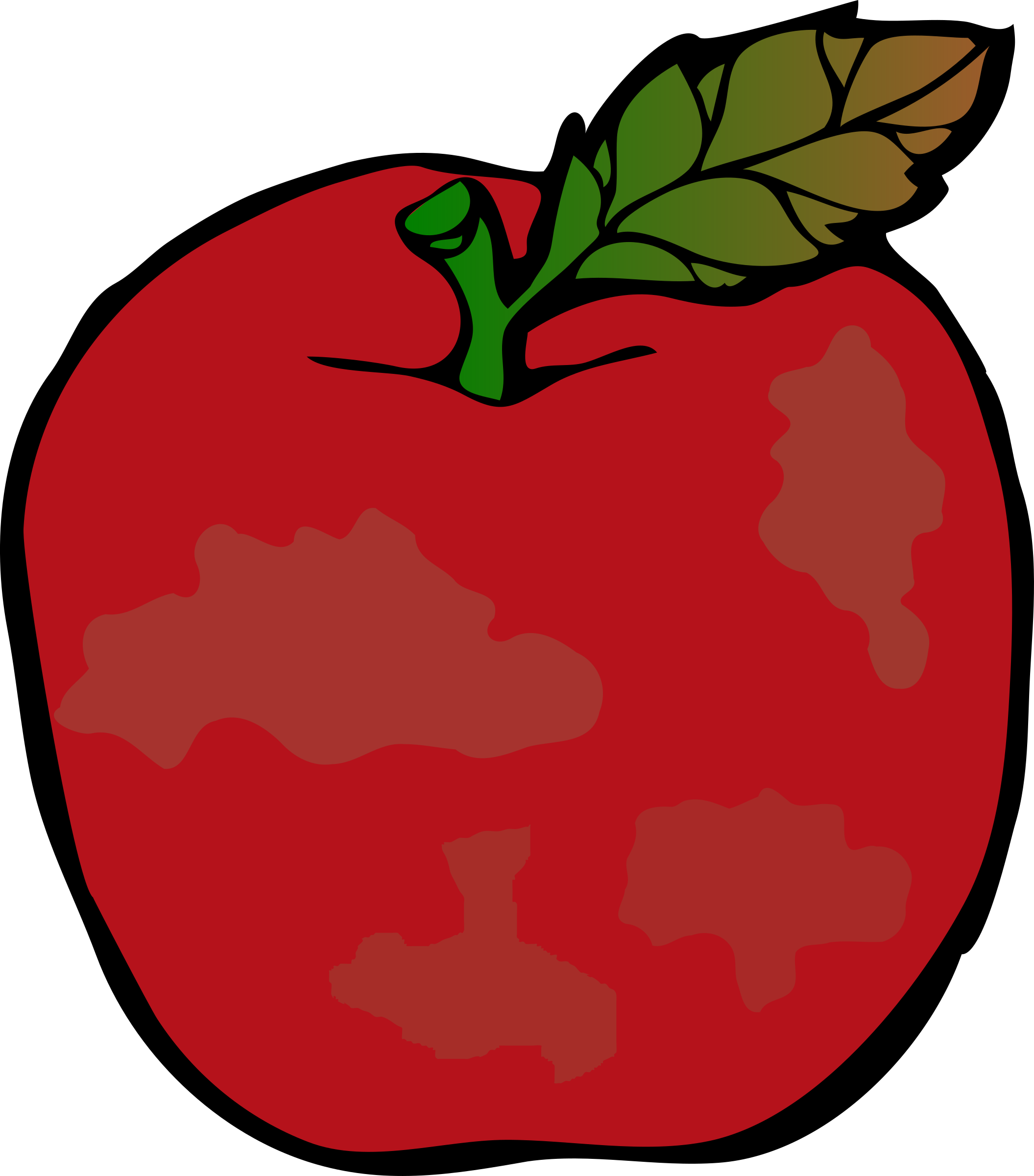 Clipart Rotten Apple Big (2111x2400), Png Download