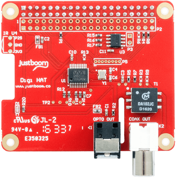 Justboom Digi Hat For The Raspberry Pi (1000x1000), Png Download