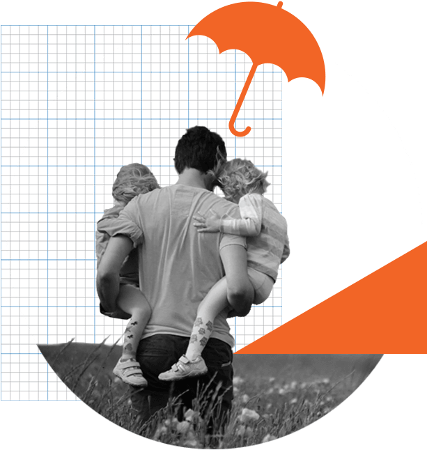 Umbrella Protecting Family (680x680), Png Download