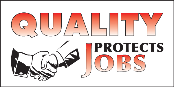 Quality Protects Jobs Vinyl Banner (600x600), Png Download