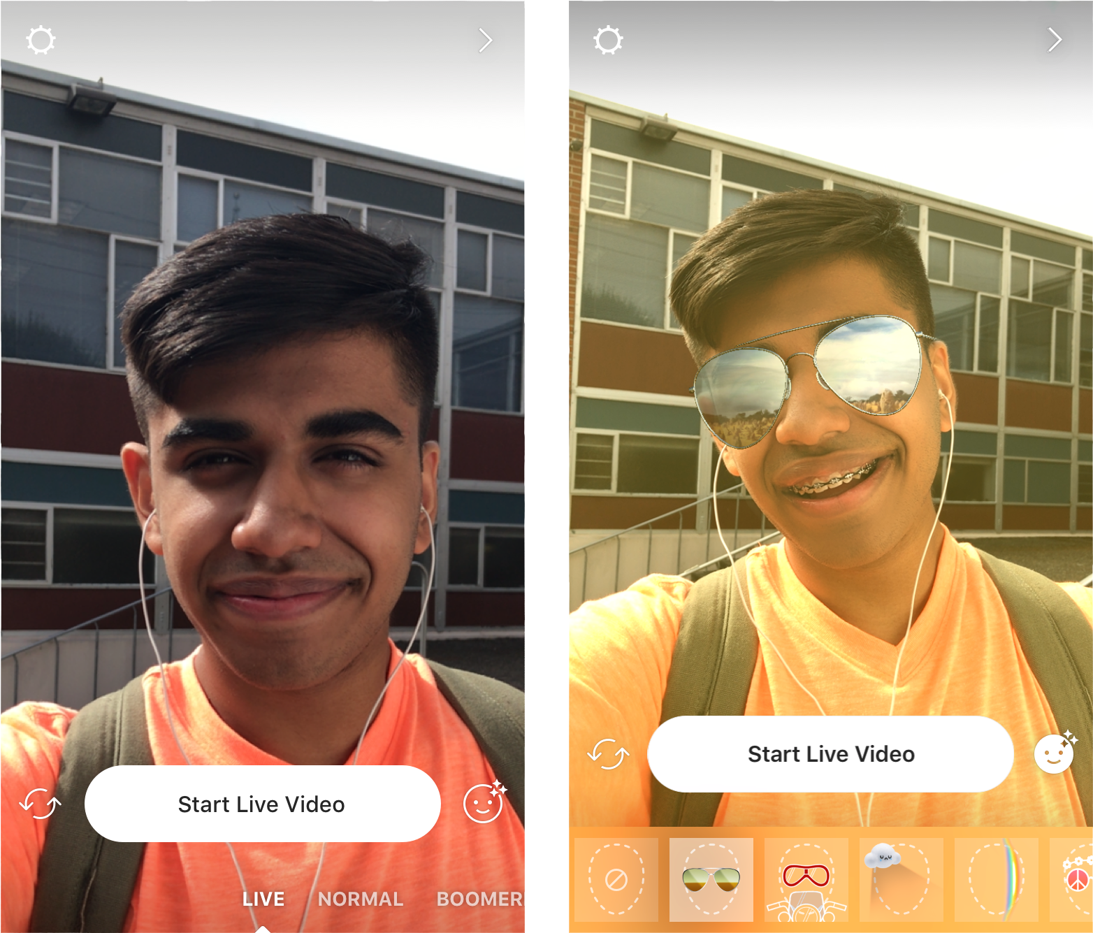 Face Filters In Live Video Will Be Rolling Out Globally (1687x1458), Png Download