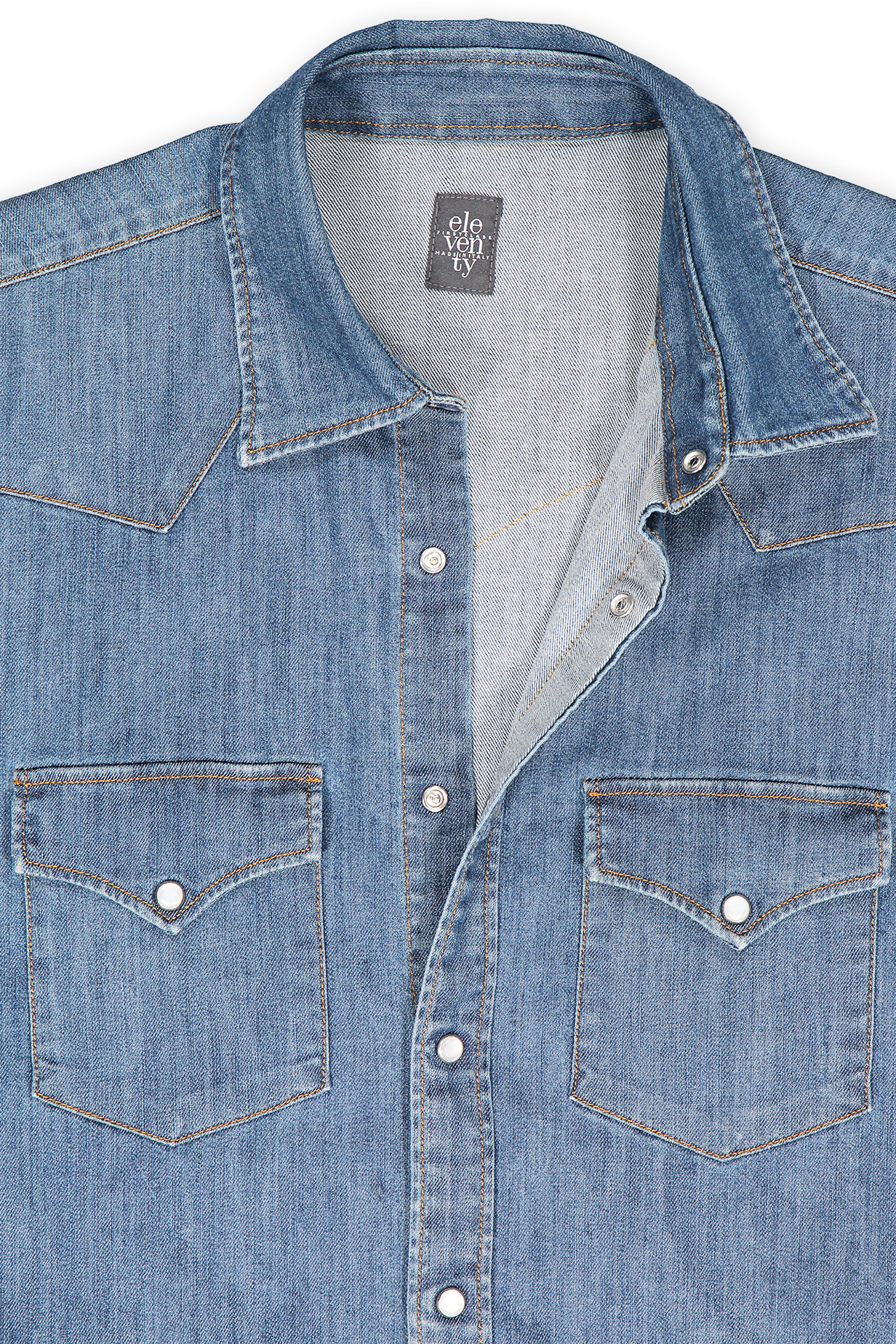 Long Sleeve Paint Western Shirt Denim (1280x1920), Png Download