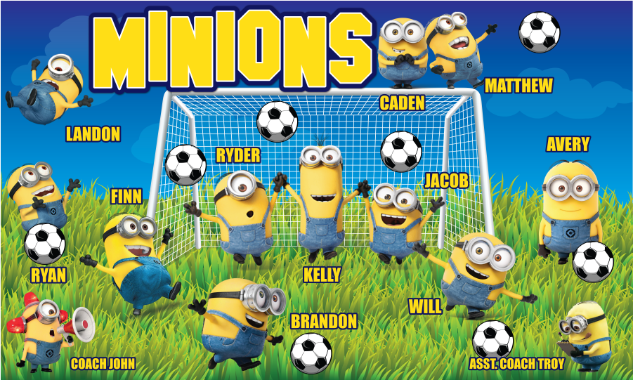 3'x5′ Vinyl Banner Minions (900x900), Png Download