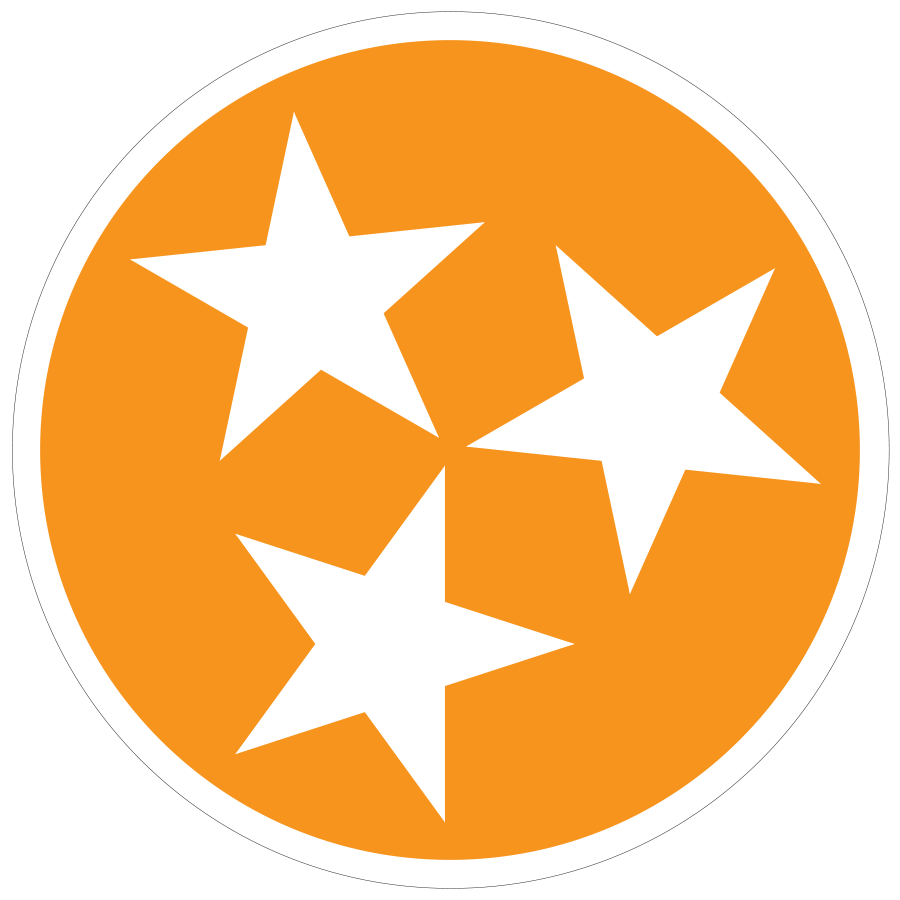 Orange Tri-star 3 Inch All Weather Sticker (900x900), Png Download