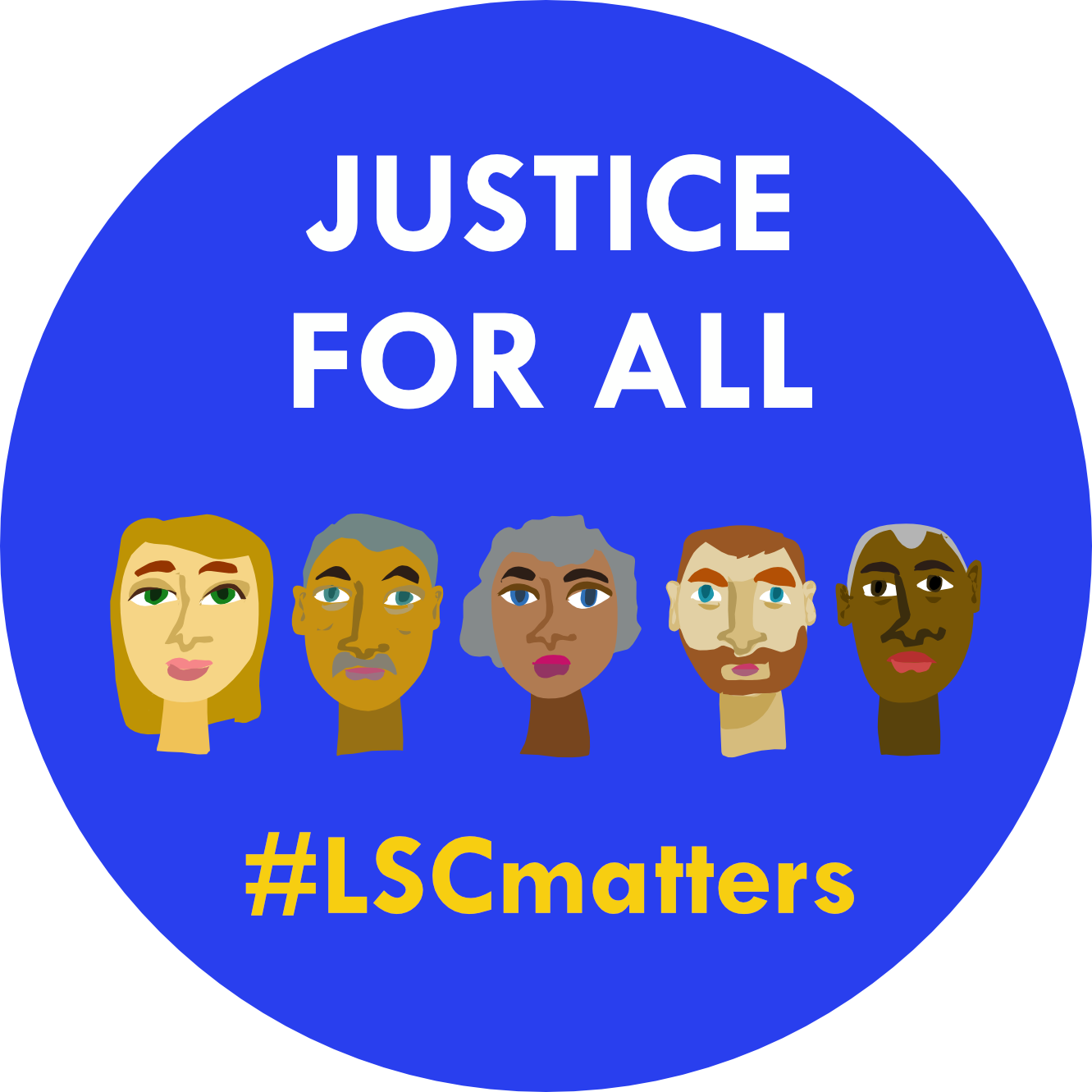 Justice For All Lsc Gold Button (1331x1331), Png Download