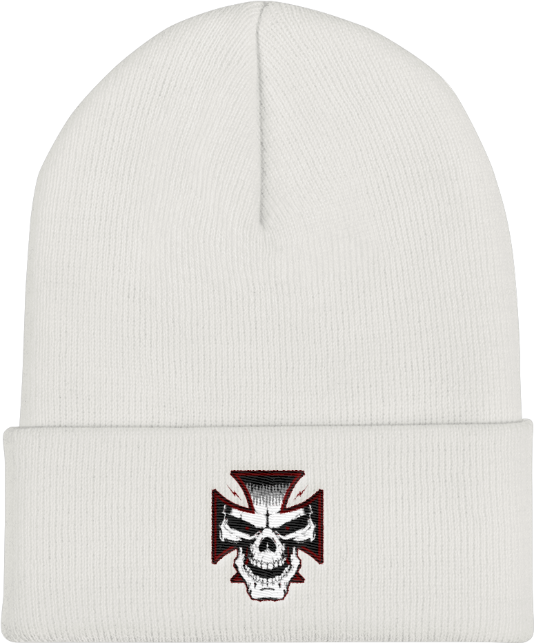 Iron Cross Cuffed Beanie (1000x1000), Png Download
