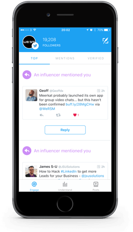 Wersm Twitter Engage Iphone Mentions (640x485), Png Download