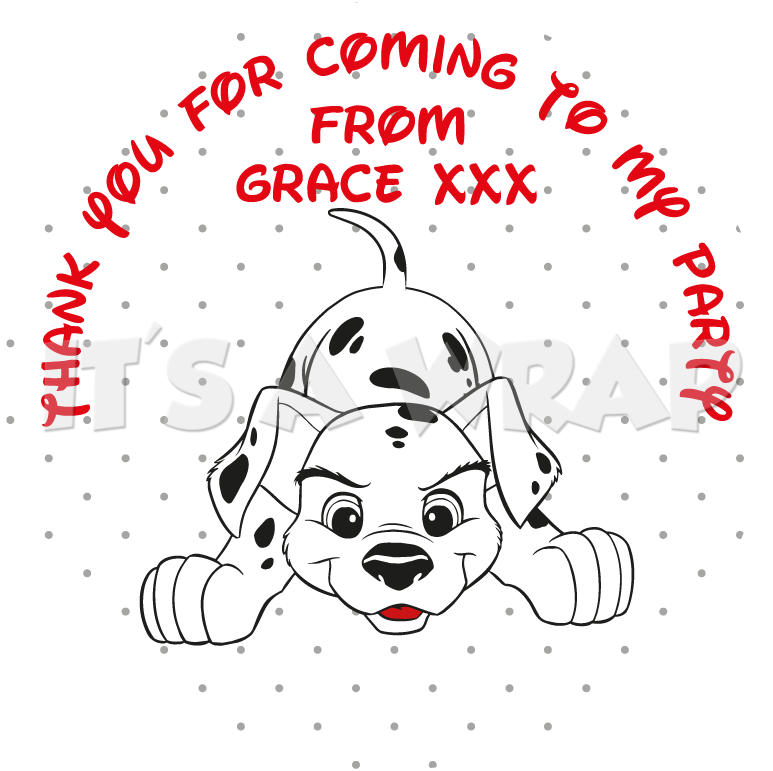 101 Dalmatians Sweet Cone Stickers (765x765), Png Download