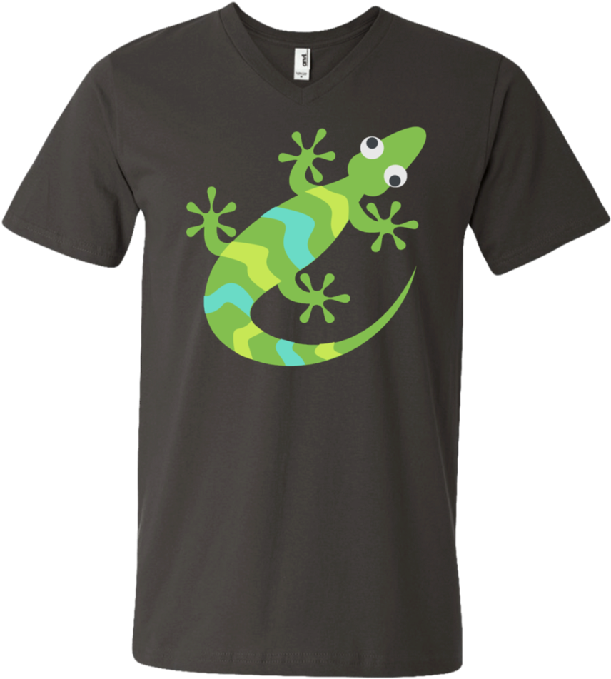 Lizard Emoji Men's V Neck T Shirt (960x960), Png Download