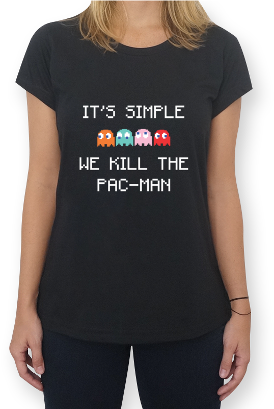 Camiseta Kill Pac Man (800x800), Png Download