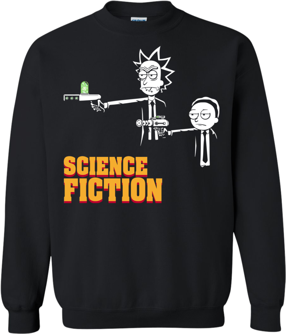 Science Fiction Rick And Morty Pulp Fiction T-shirt, (1155x1155), Png Download