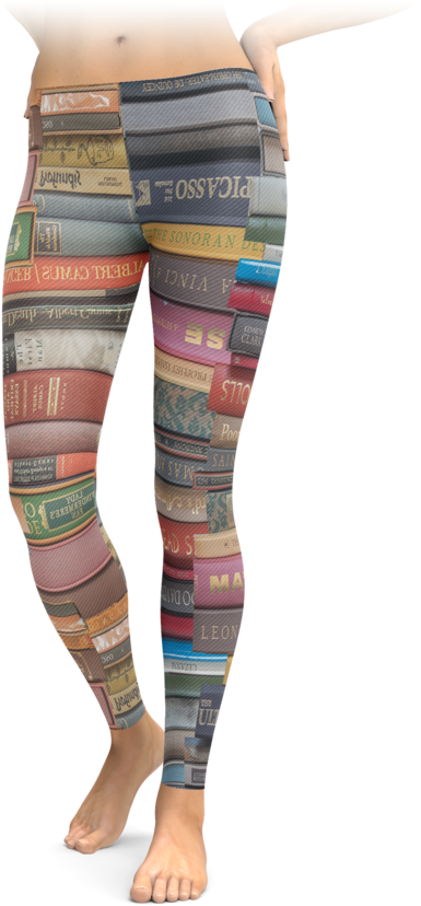 Book Spine Leggings (740x895), Png Download