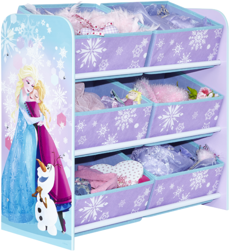 Disney Frozen 6 Bin Storage Unit By Hellohome (600x600), Png Download
