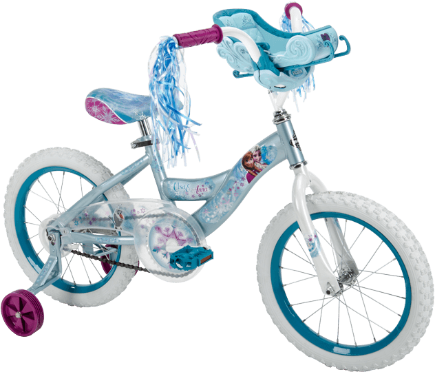 Disney Frozen Girls' Bike With Sleigh (820x648), Png Download