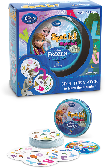 Spot It Alphabet Disney Frozen (482x764), Png Download