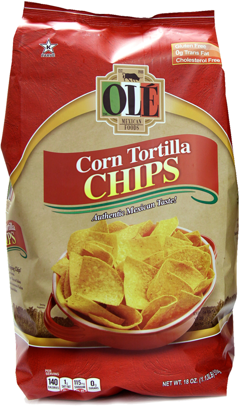 Tortilla Chips Triangles - Ole Tortilla Chips, Corn - 18 Oz (712x882), Png Download