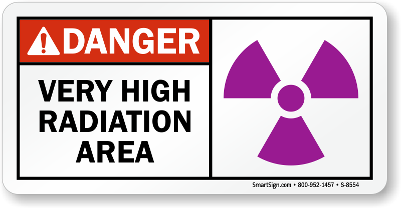 Very Radiation Area Sign - Smartsign By Lyle S-8536-eu-14 Caution: Very High Radiation (800x416), Png Download