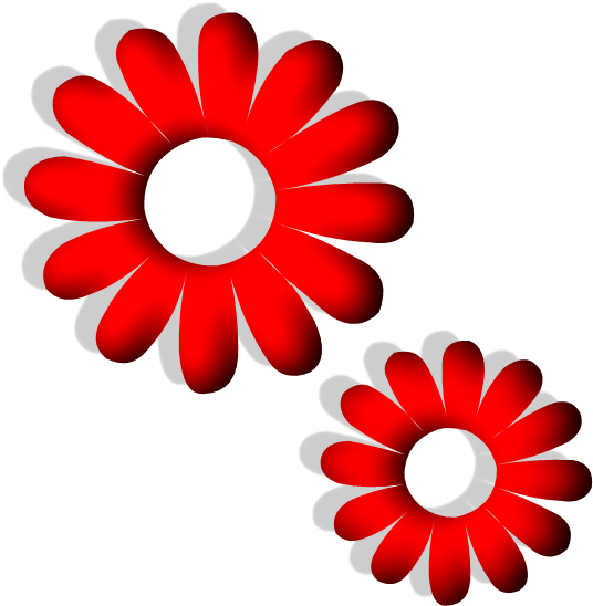 Red Flower Clipart Line Art Vector - Sunflowers Logo (632x630), Png Download