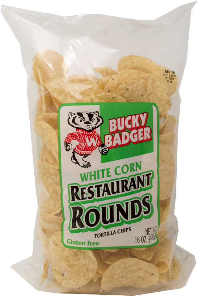 Bucky Badger White Corn Tortilla Chips - Basmati (1000x1000), Png Download