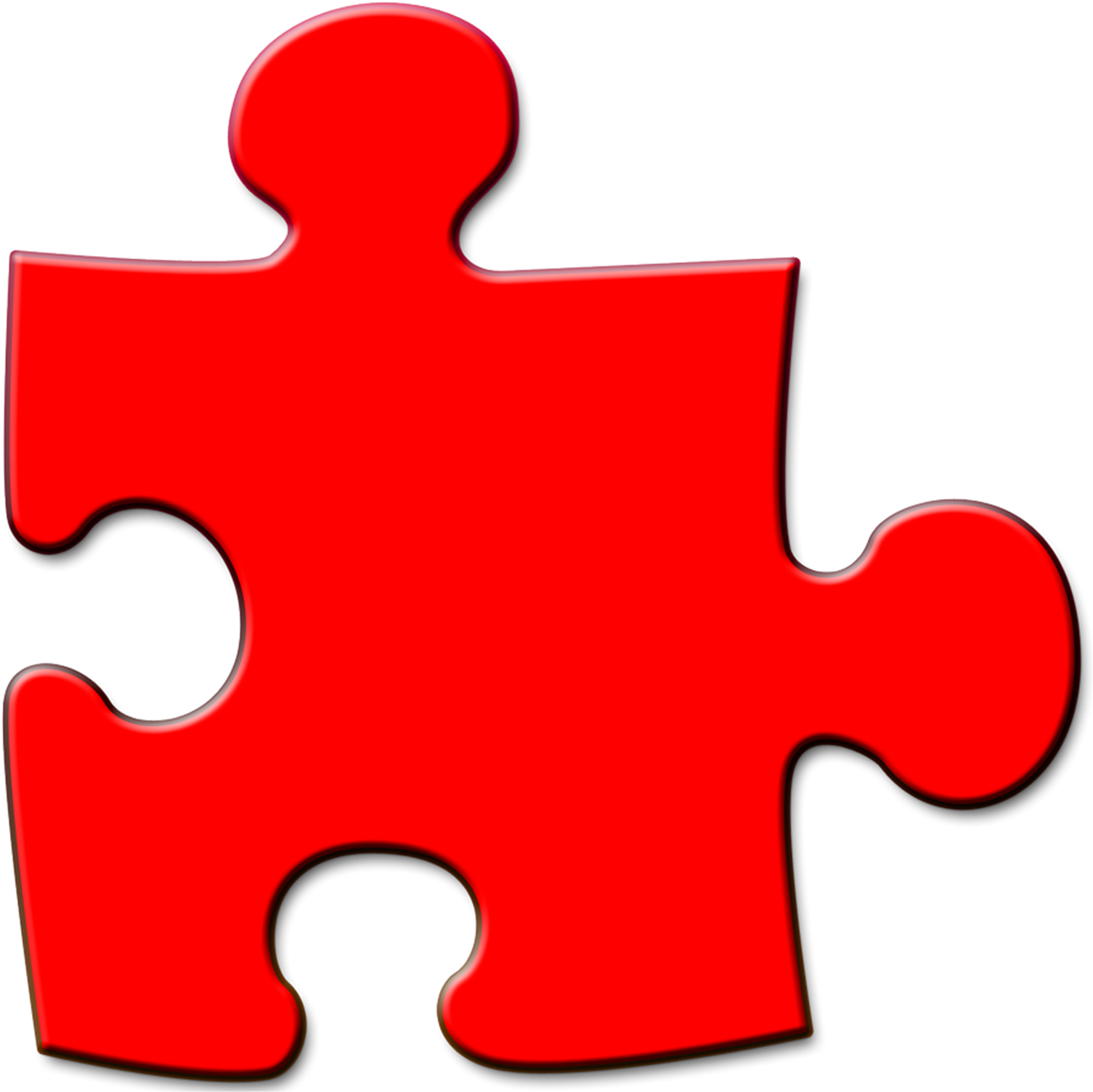 Red Puzzle Piece - Jigsaw Pieces Png (720x720), Png Download