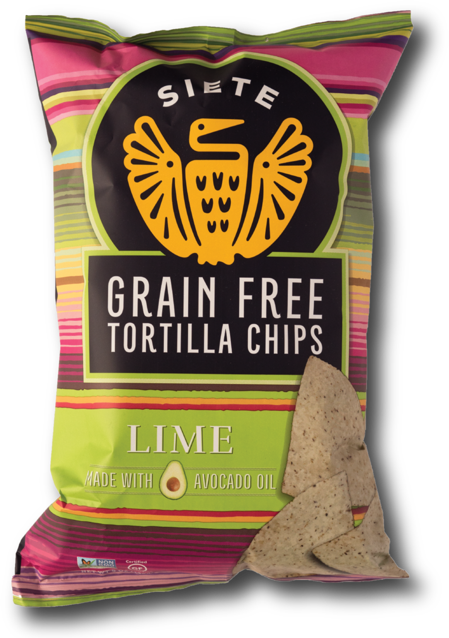 Lime Grain Free Tortilla Chips - Siete Tortilla Chips, Grain Free, Lime - 5 Oz (600x381), Png Download
