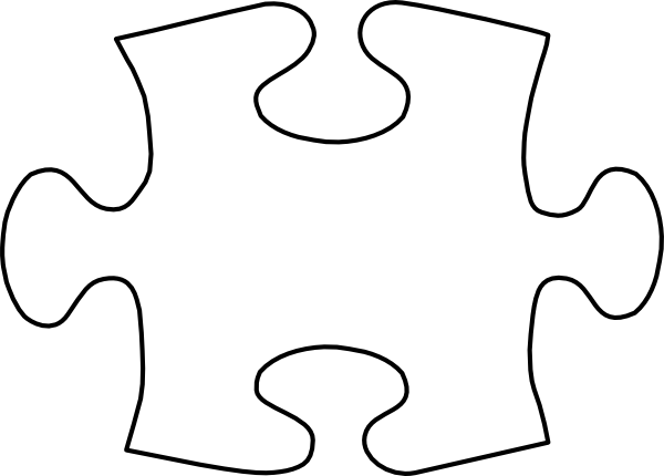 Coloring Page Puzzle Piece - Puzzle Piece Template Png (600x430), Png Download