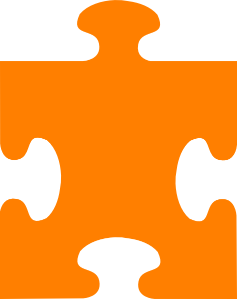 Orange Piece Clip Art - Puzzle Piece Clipart Png (474x597), Png Download