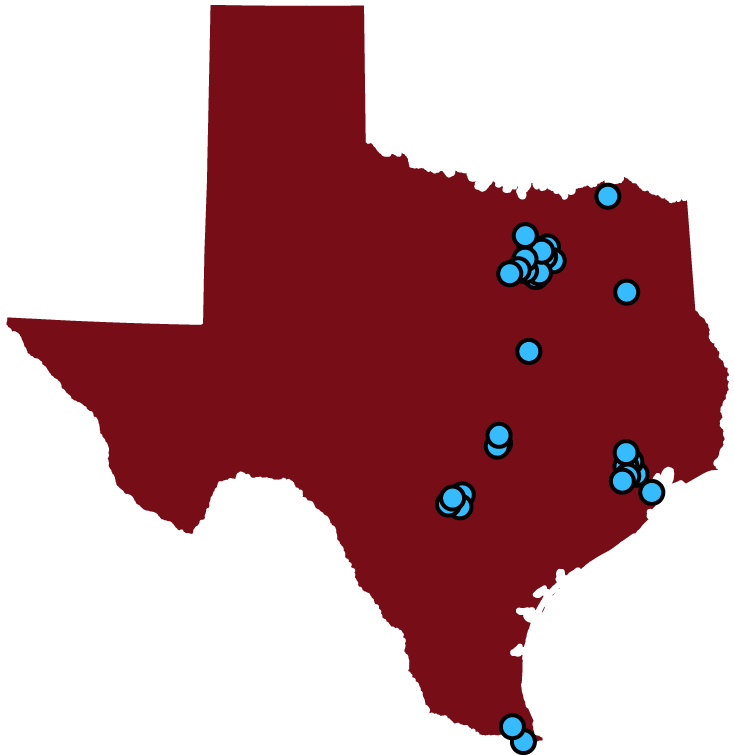 Planned Parenthood Centers - Texas Map (800x800), Png Download
