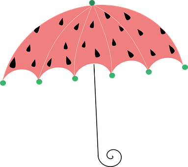 Umbrella Red Weather Rain Cover Parasol Um - Umbrella Cute (383x340), Png Download