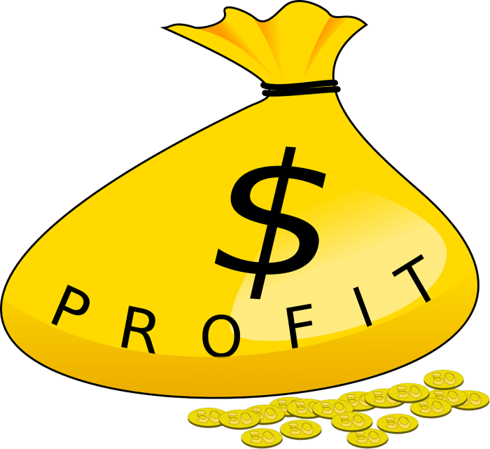 Free To Use Public Domain Money Bag Clip Art - Profit Clipart (600x550), Png Download