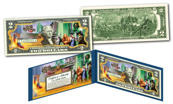 Wizard Of Oz * Yellow Brick Road * Officially Licensed - 2 Dollar Bill (600x600), Png Download