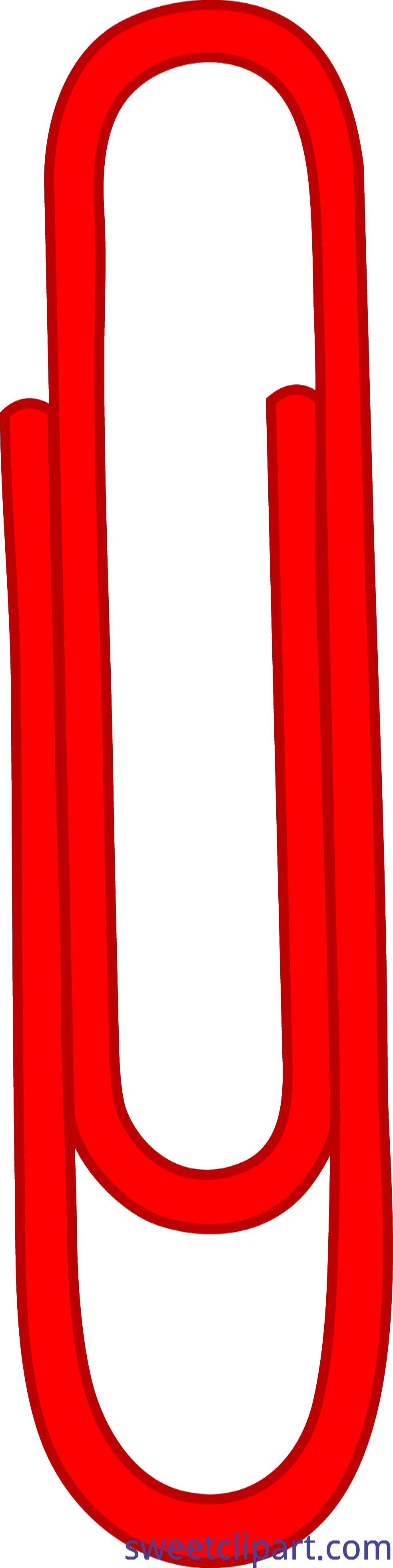 Office Paper Clip Red Clip Art - Red Paper Clip Clipart (983x3921), Png Download