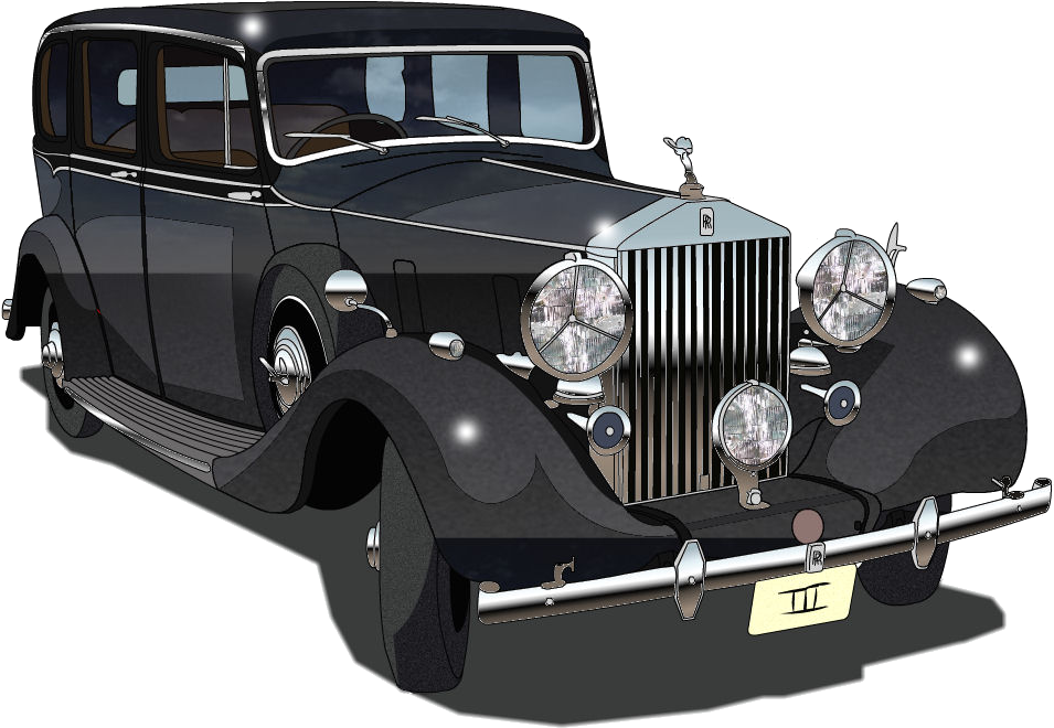 Rolls Royce Phantom Iii 1936 Transparent - Rolls Royce Phantom 1936 (969x679), Png Download