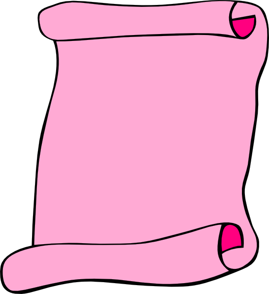 Paper Clip Art At Clker Vector Clip Art Free - Pink Paper Clipart (546x596), Png Download