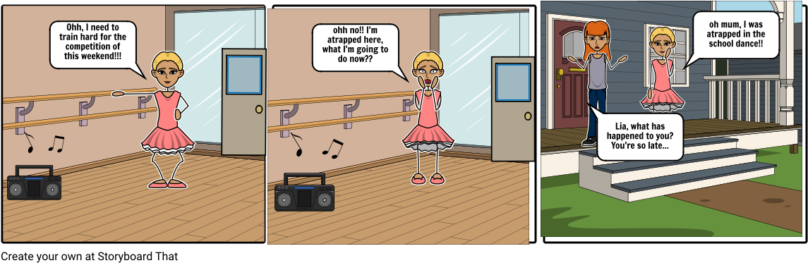 Trapped Dancer - Cartoon (1164x385), Png Download