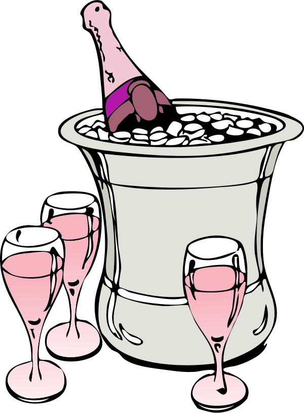 Champagne On Ice - Champagne Clip Art (600x815), Png Download