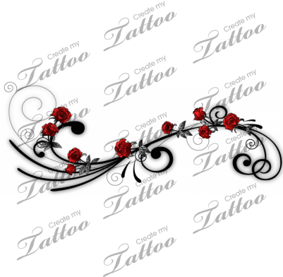 Sbink Rose Vine - Vines Roses Tattoos (400x400), Png Download