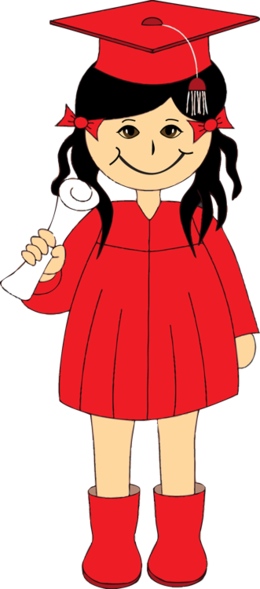 About 2158 Free Commercial & Noncommercial Clipart - Girl Graduation Clipart Png (260x589), Png Download