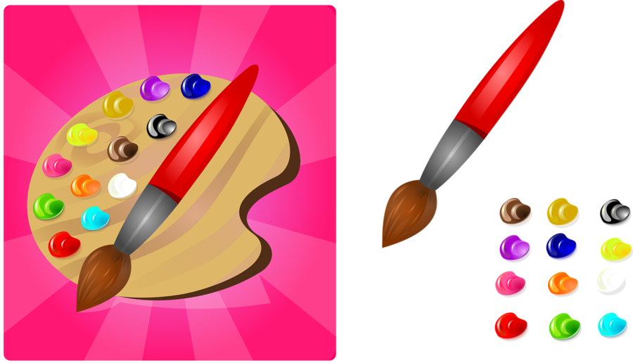 Download Paleta De Colores Creativa Clipart Palette - Palette De Couleurs Peinture (900x516), Png Download