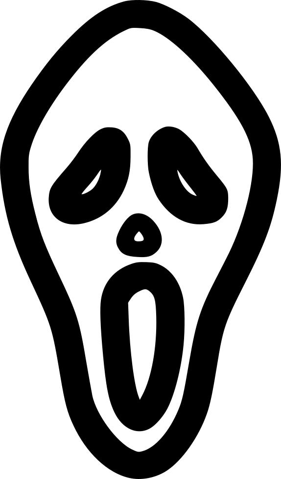 Horror Mask Comments - Icon (574x980), Png Download