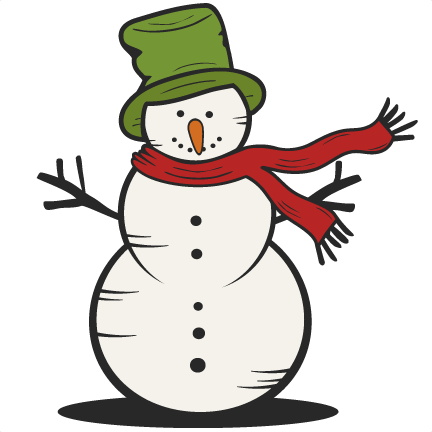 Snowman Svg Scrapbook Cut File Cute Clipart Files For - Snowman Silhouette (432x432), Png Download