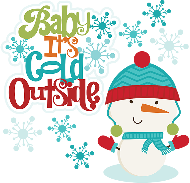 Snowman Clipart Cute Baby - Winter Cold Clip Art (648x625), Png Download