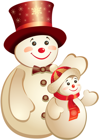 Cute Snowmns Png Clipart Image - Christmas Wishes,snowman And Candle Banner (423x600), Png Download