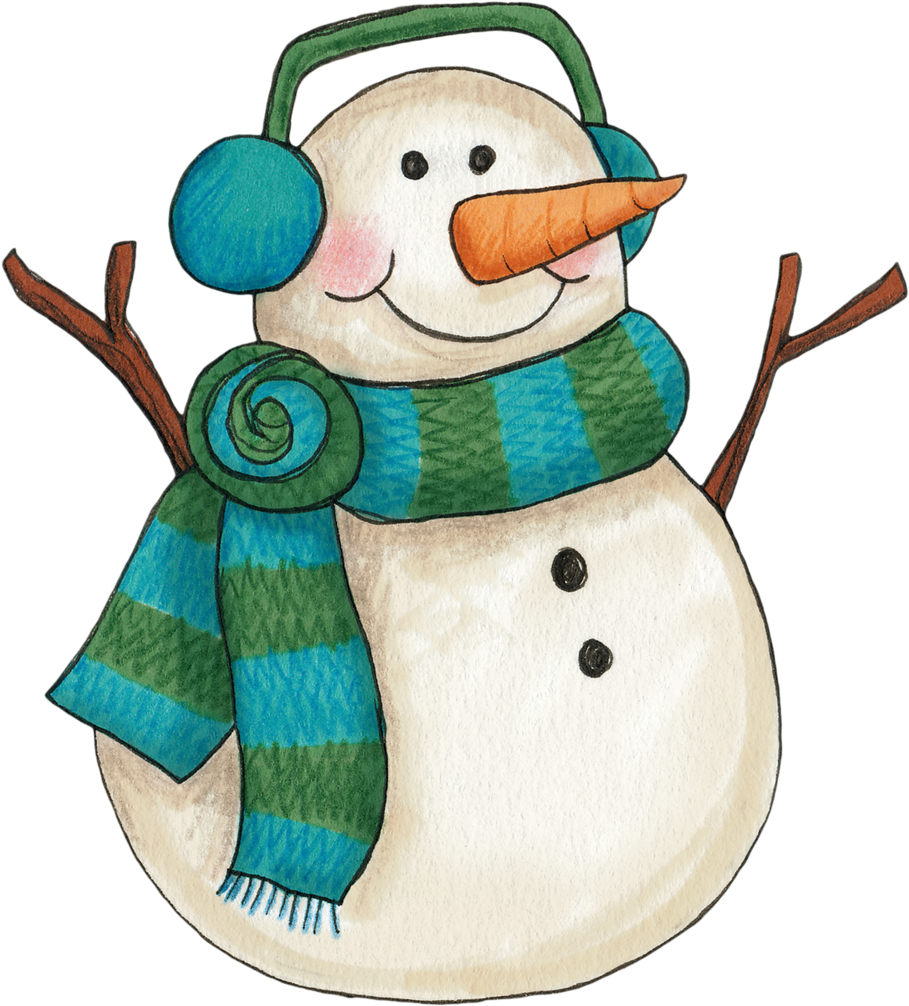 Winter Snowman Clip Art More - Snowmen Clipart (924x1024), Png Download